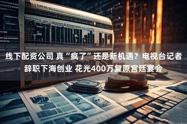 线下配资公司 真“疯了”还是新机遇？电视台记者辞职下海创业 花光400万复原宫廷宴会